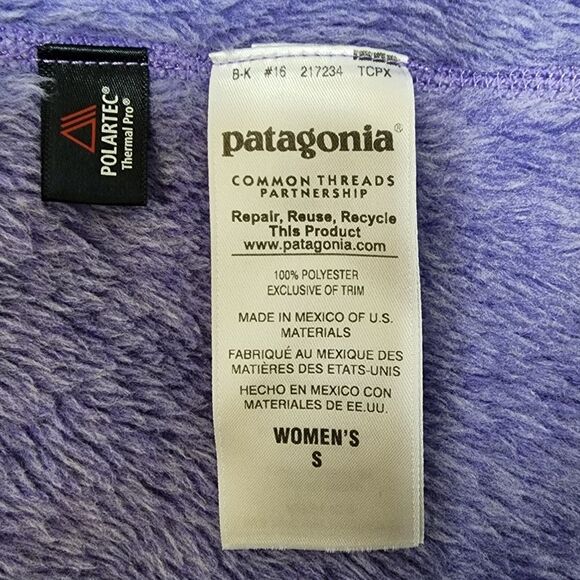 Patagonia Fleece Vest Women S Purple Zip Pockets Polartec Thermal Outdoor Hiking - Picture 10 of 13